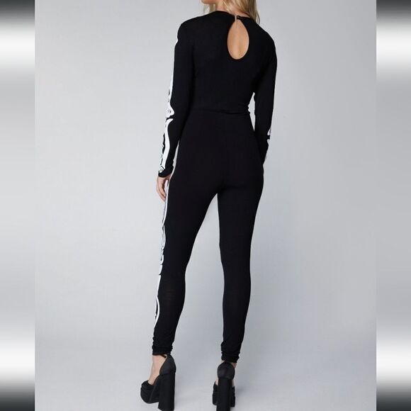 Nasty Gal Long Sleeve Skeleton Jumpsuit - Picture 4 of 5